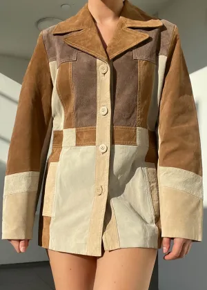 90's Patchwork Suede Jacket (M-L)