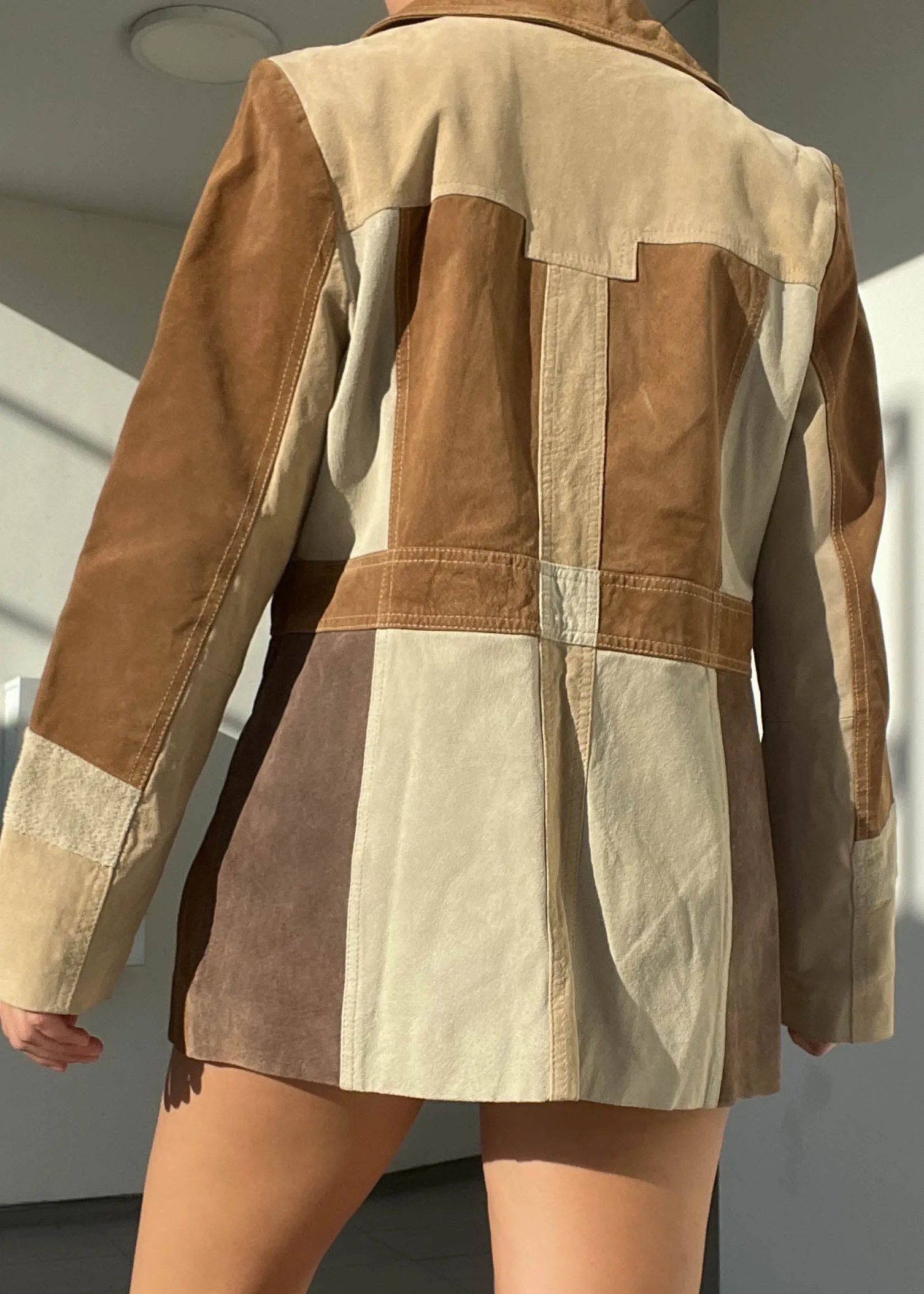 90's Patchwork Suede Jacket (M-L)