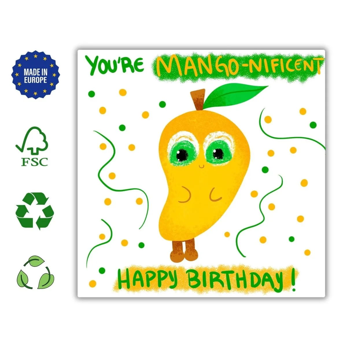 Greeting Card You are Mango, Happy Birthday Cards for Girlfriend Wife Husband Boyfriend Best Friend, Postcard Gift for Kids