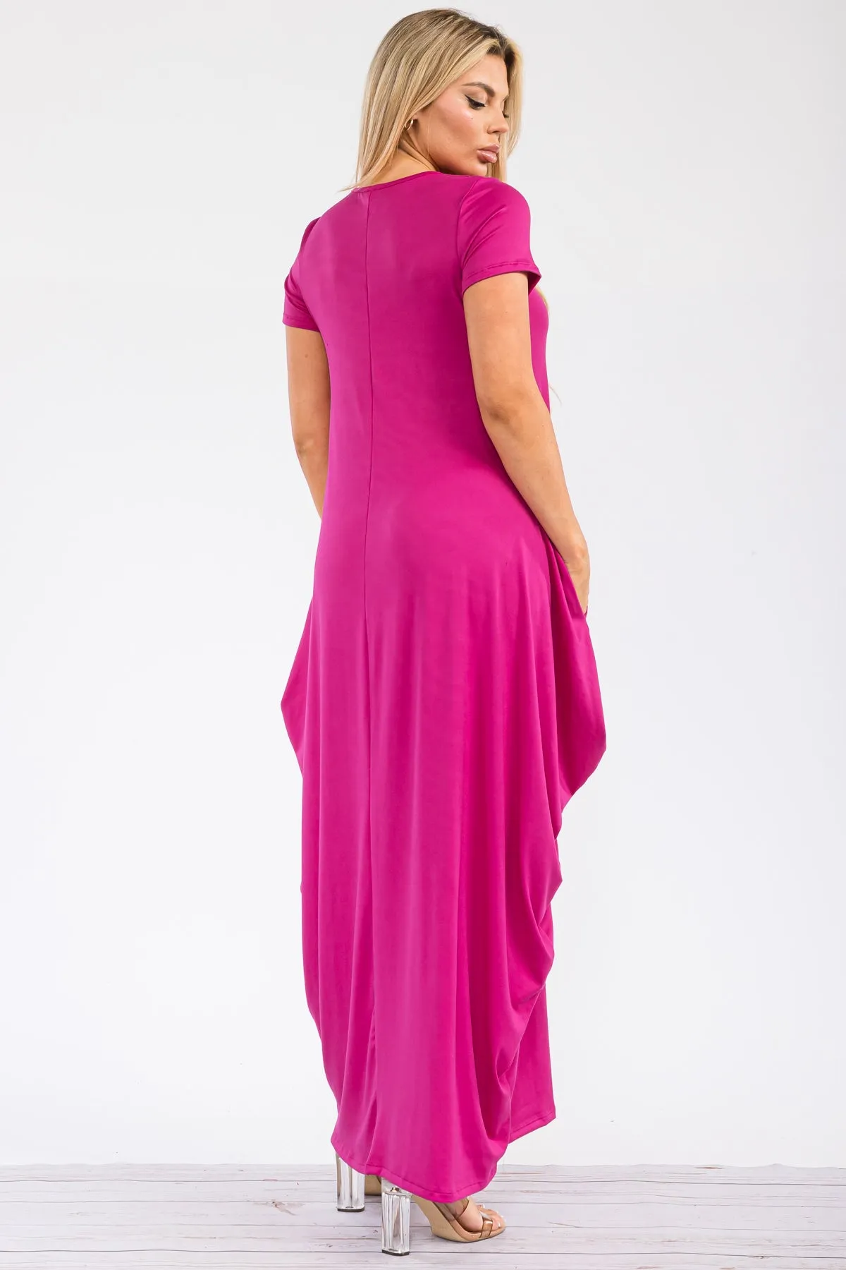 HH645X-S - SHORT SLEEVE MAXI DRESS