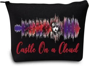LEVLO Valjean Musical Cosmetic Bag Eponine Fans Gift Castle On a Cloud Cosette Makeup Zipper Pouch Bag (Castle On a Cloud)