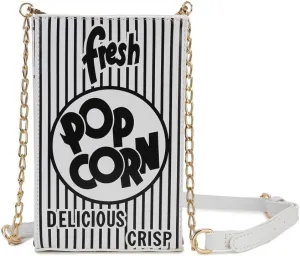 Novelty Fashion Women Crossbody Bag, Popcorn Box Style Clutch Bag for Girl Handbag Shoulder Bag Purse