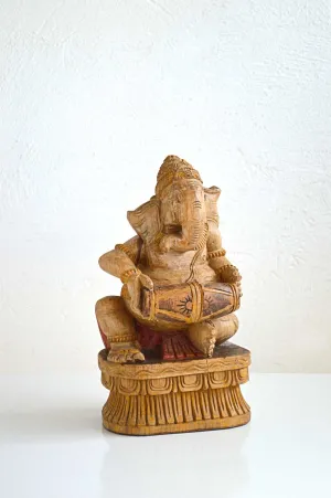 Statua in Legno di Mango Ganesha