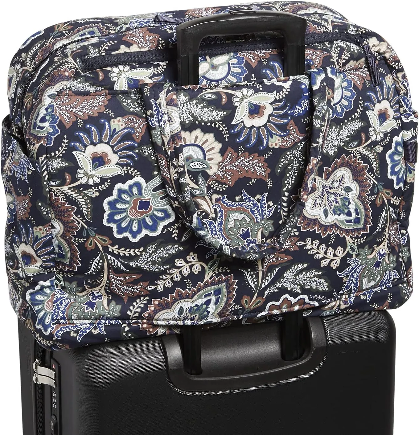 Vera Bradley Women's, Cotton Utility Travel Bag, Java Navy Camo - Recycled Cotton, One Size